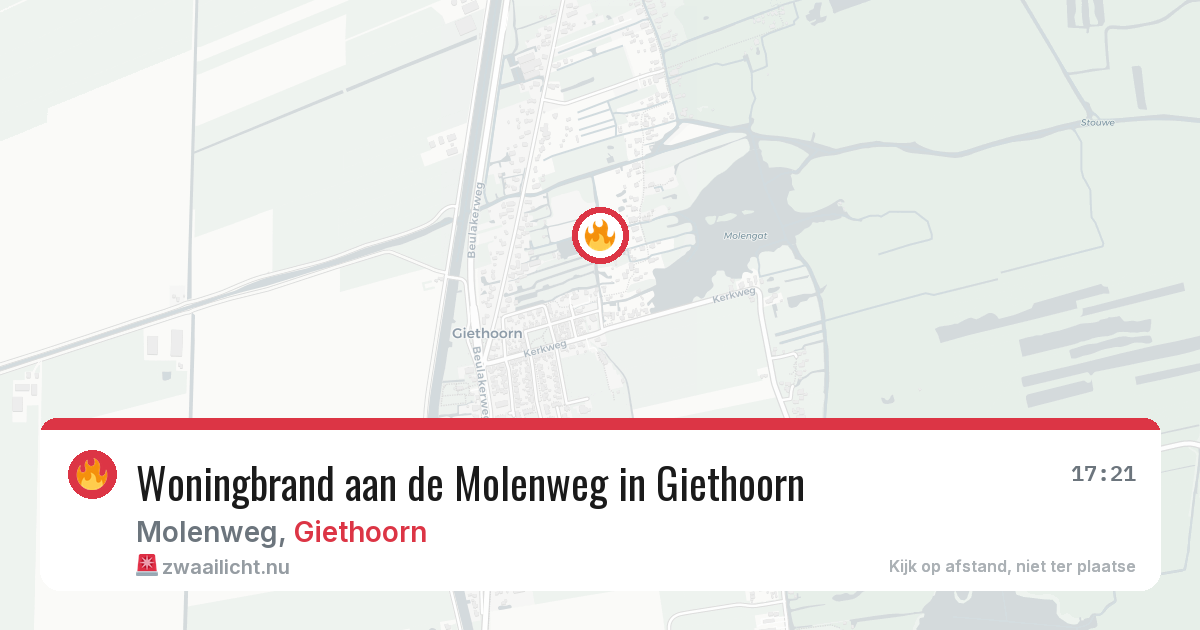Woningbrand aan de Molenweg in Giethoorn — 29 mei 2026