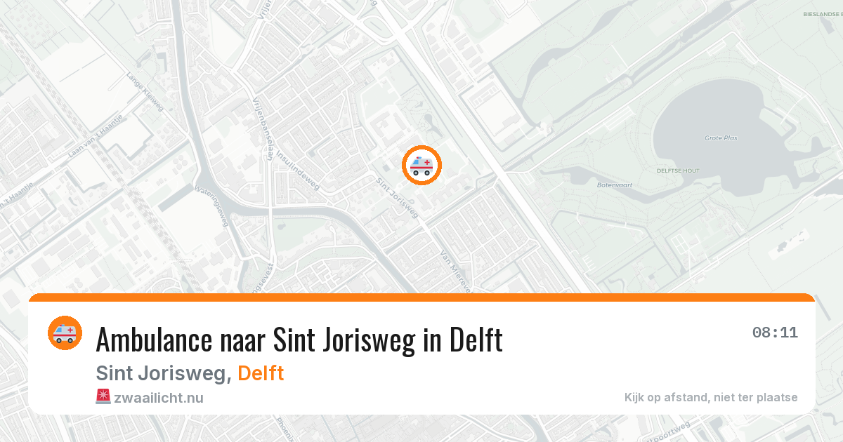 Ambulance naar Sint Jorisweg in Delft — 20 mrt 2026