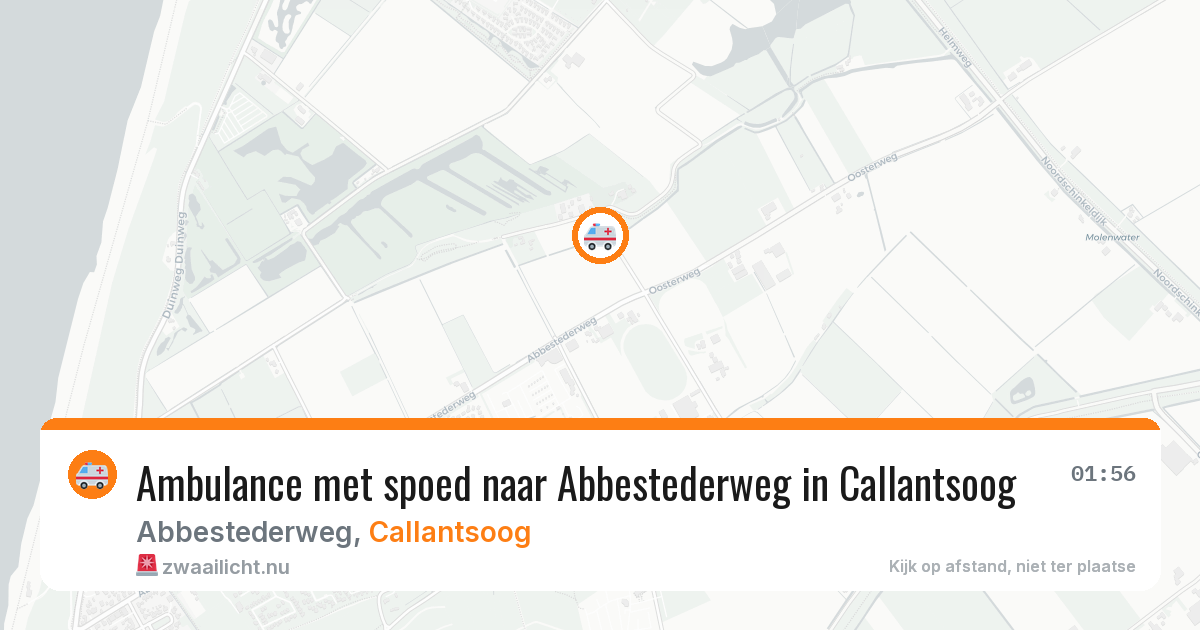 Ambulance met spoed naar Abbestederweg in Callantsoog — 4 jun 2026