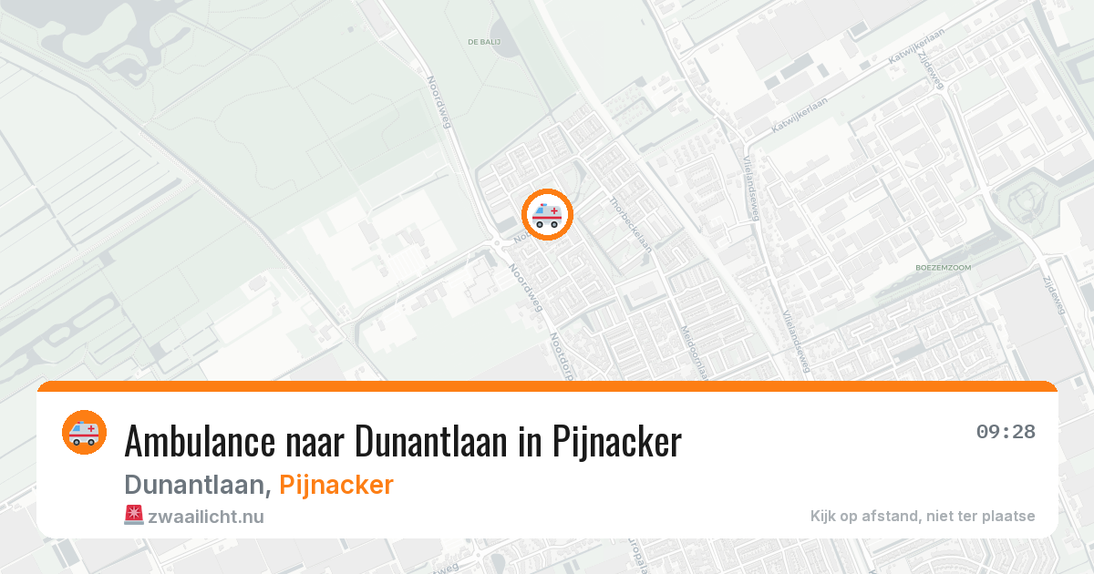 Ambulance naar Dunantlaan in Pijnacker — 17 jul 2026