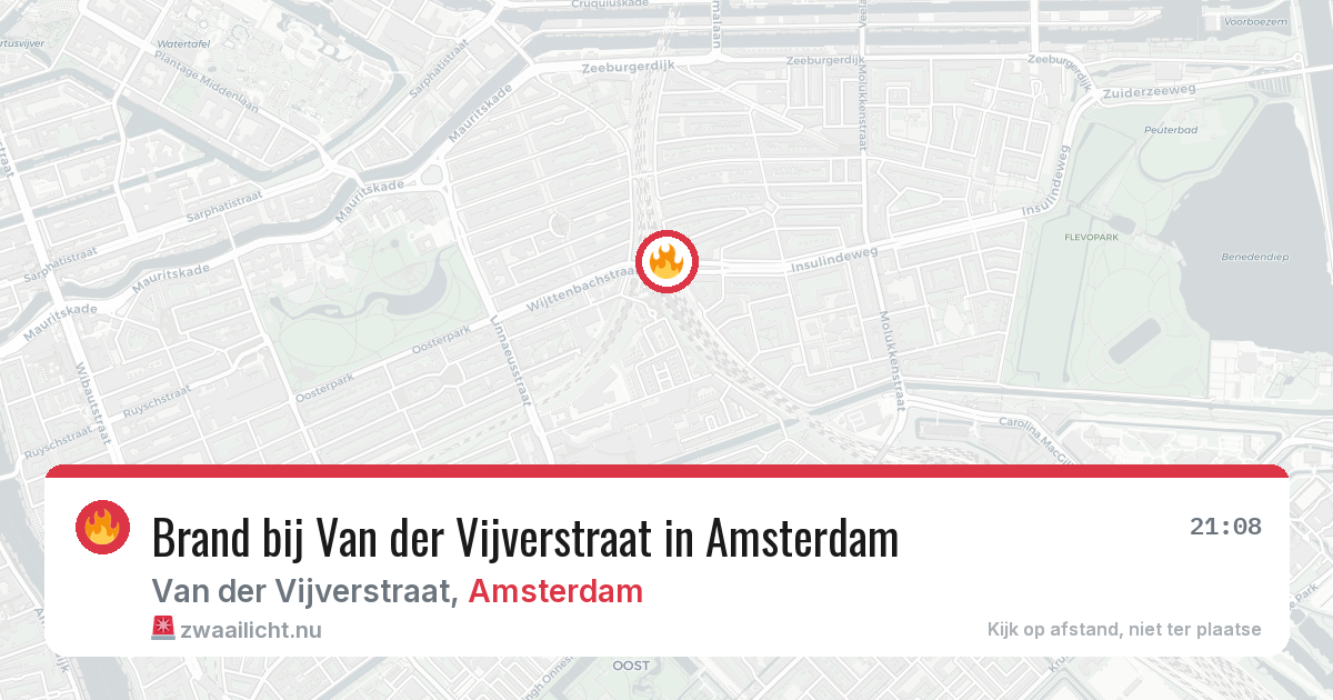 Brand bij Van der Vijverstraat in Amsterdam — 11 jul 2026