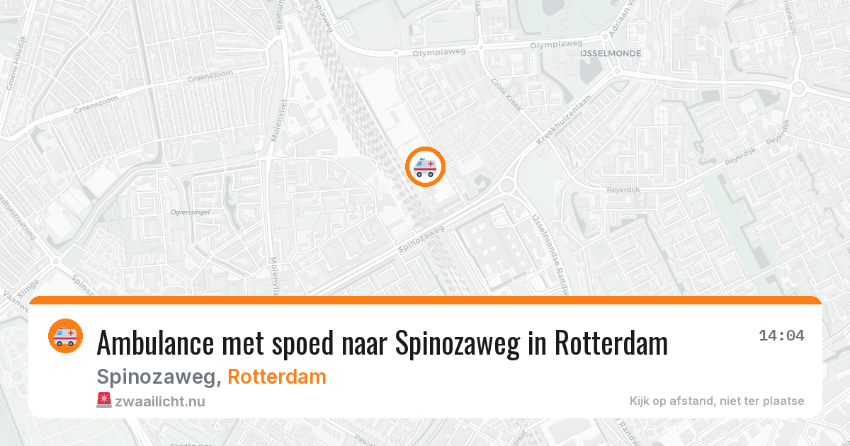 Ambulance met spoed naar Spinozaweg in Rotterdam — 10 mei 2026