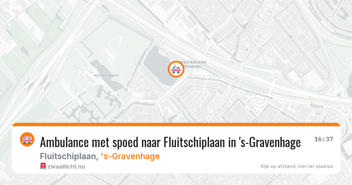 Ambulance met spoed naar Fluitschiplaan in 's-Gravenhage — 16 mrt 2026