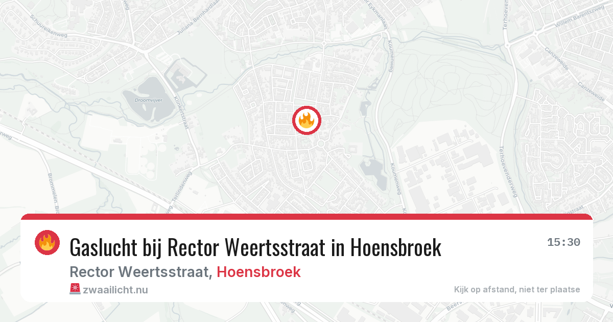 Gaslucht bij Rector Weertsstraat in Hoensbroek — 3 mei 2026
