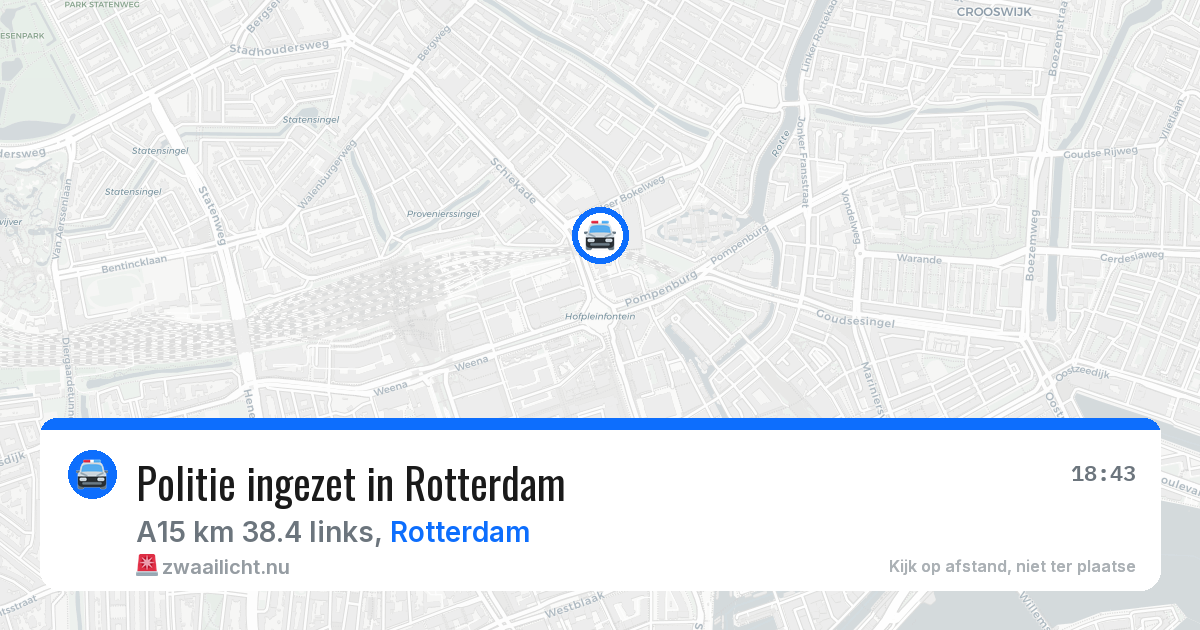Politie ingezet in Rotterdam — 20 mrt 2026 | 🚨 Zwaailicht.nu