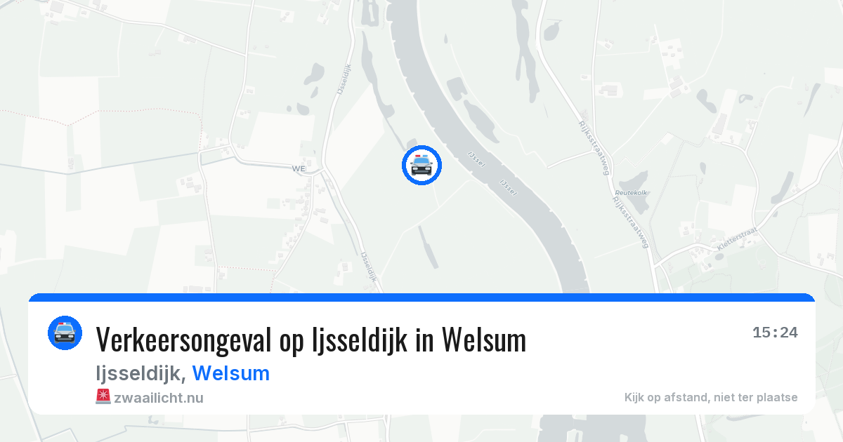 Verkeersongeval op Ijsseldijk in Welsum — 6 jun 2026