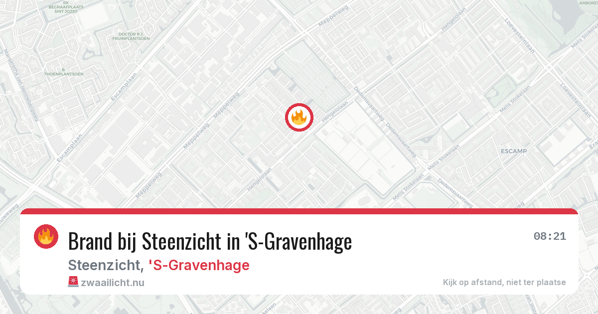 Brand bij Steenzicht in 'S-Gravenhage — 1 jun 2026
