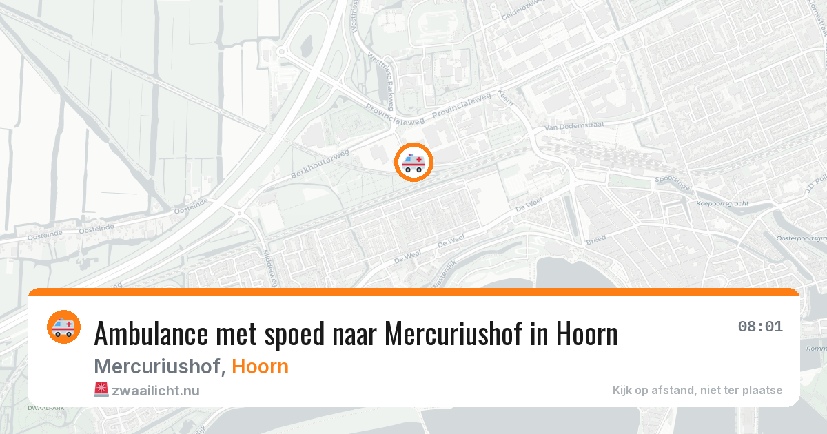 Ambulance met spoed naar Mercuriushof in Hoorn — 4 jul 2026