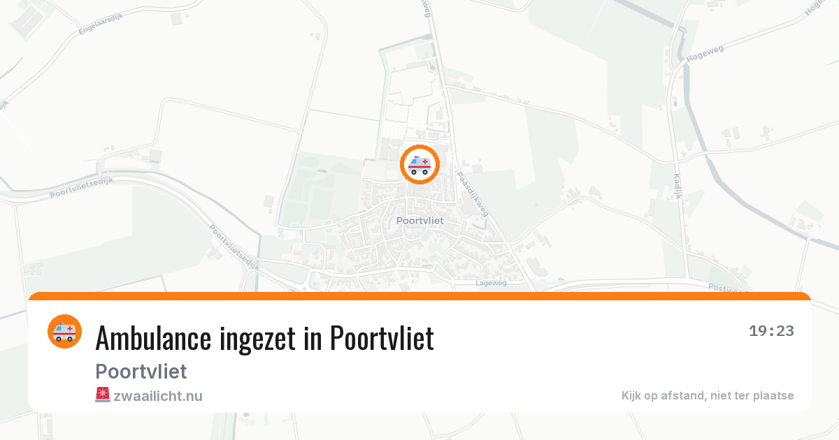 Ambulance ingezet in Poortvliet — 12 jul 2026