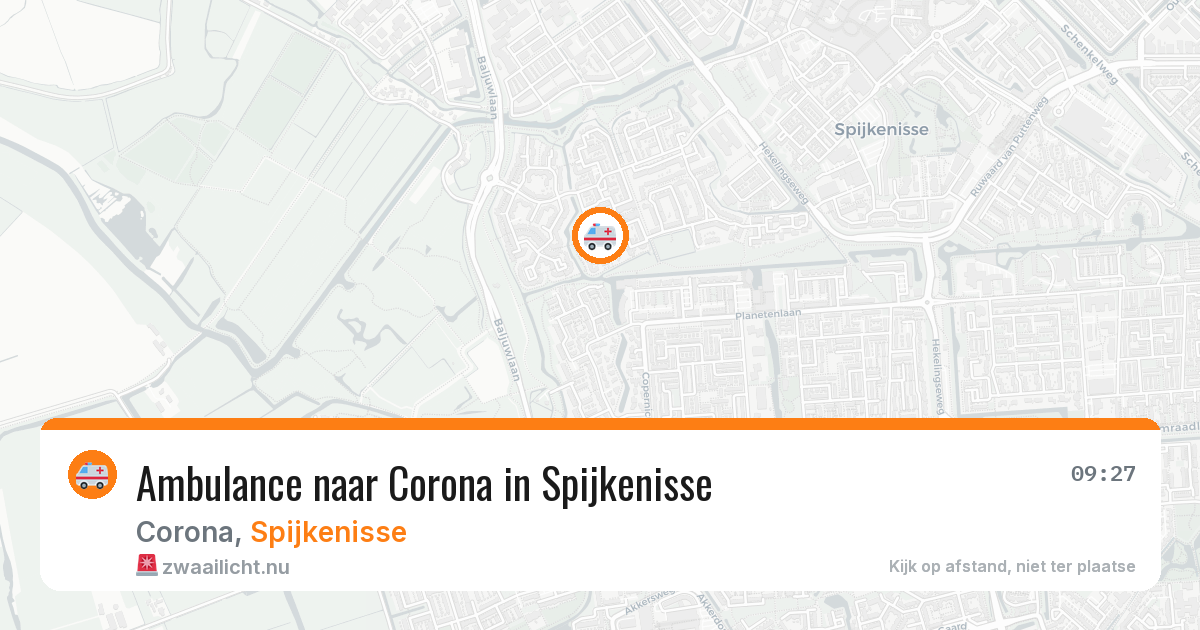 Ambulance naar Corona in Spijkenisse — 24 jul 2026