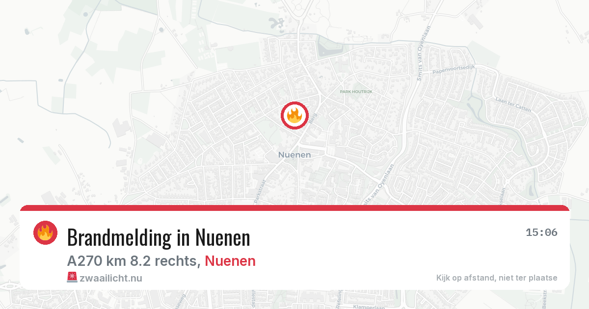 Brandmelding in Nuenen — 21 jul 2026