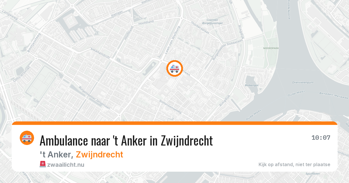 Ambulance naar 't Anker in Zwijndrecht — 13 jul 2026