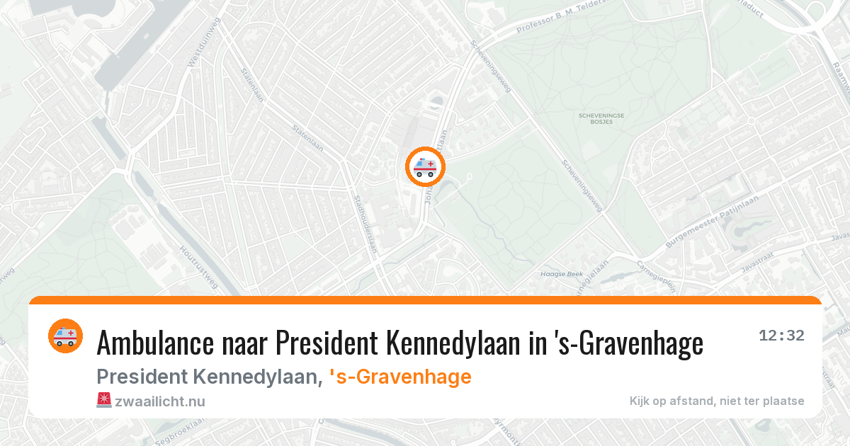 Ambulance naar President Kennedylaan in 's-Gravenhage — 17 jul 2026