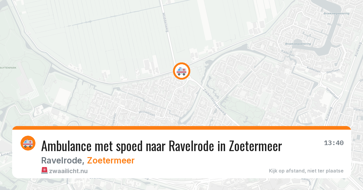 Ambulance met spoed naar Ravelrode in Zoetermeer — 30 mei 2026