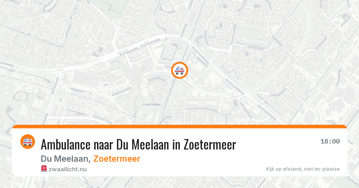 Ambulance naar Du Meelaan in Zoetermeer — 25 mei 2026