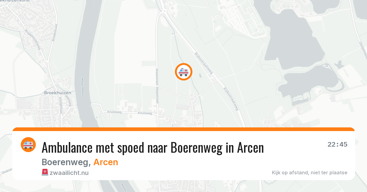 Ambulance met spoed naar Boerenweg in Arcen — 15 jul 2026
