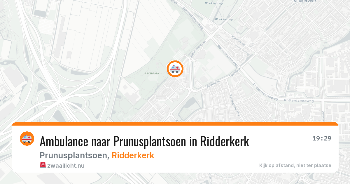 Ambulance naar Prunusplantsoen in Ridderkerk — 9 apr 2026