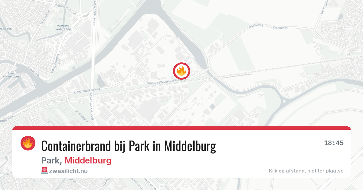 Containerbrand bij Park in Middelburg — 20 jul 2026