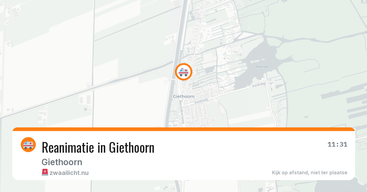 Reanimatie in Giethoorn — 11 jul 2026