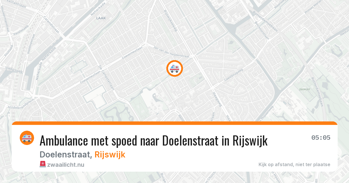 Ambulance met spoed naar Doelenstraat in Rijswijk — 29 apr 2026