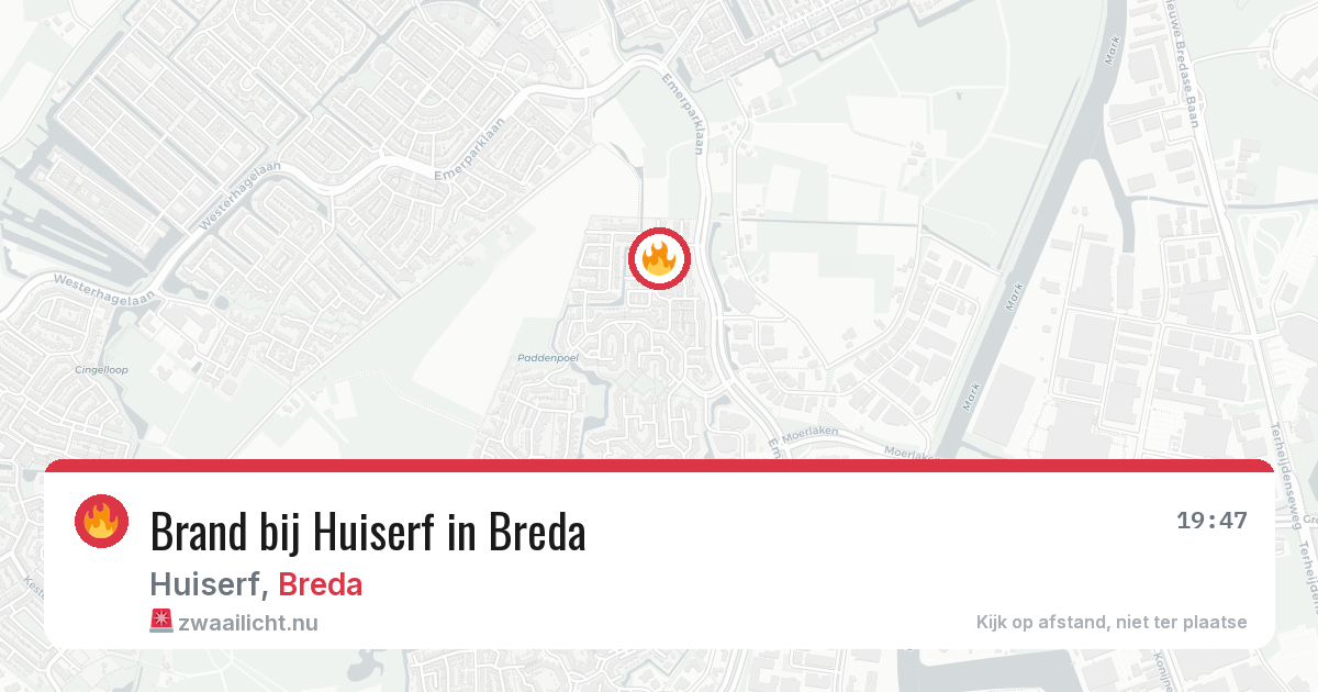 Brand bij Huiserf in Breda — 30 mei 2026