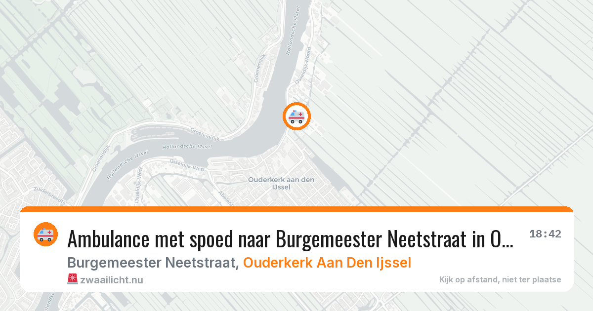 Ambulance met spoed naar Burgemeester Neetstraat in Ouderkerk Aan Den Ijssel — 22 jul 2026