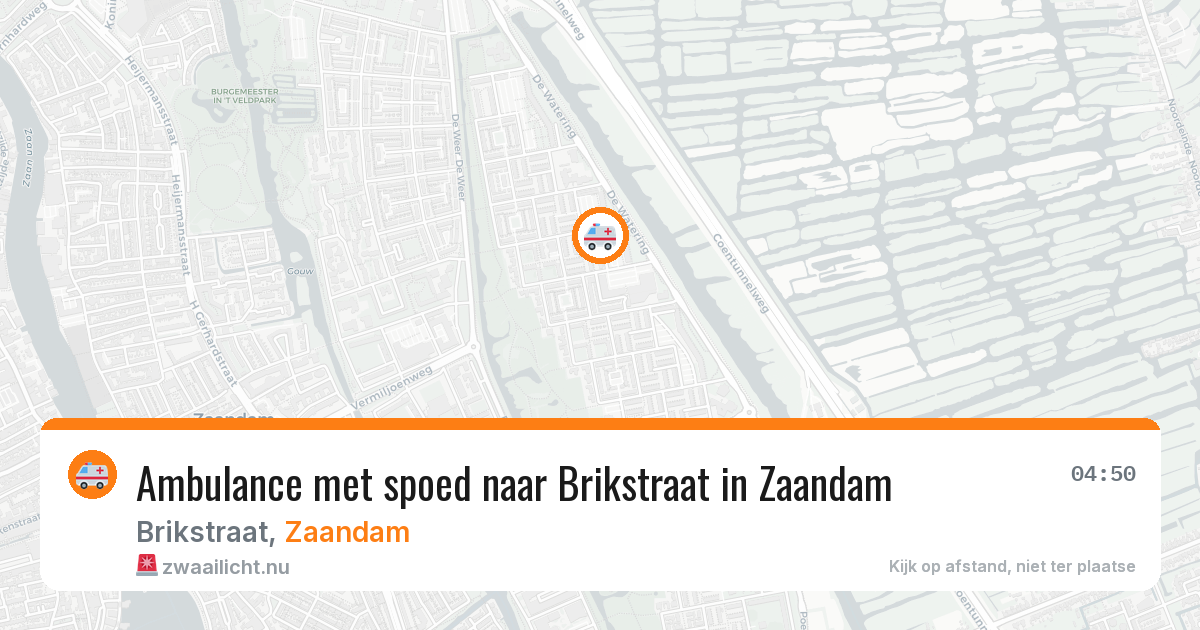 Ambulance met spoed naar Brikstraat in Zaandam — 20 jul 2026