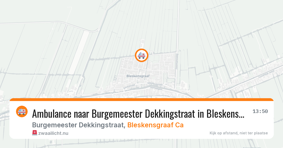 Ambulance naar Burgemeester Dekkingstraat in Bleskensgraaf Ca — 6 mei 2026