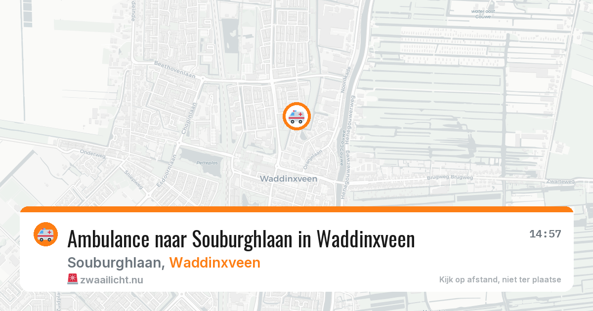 Ambulance naar Souburghlaan in Waddinxveen — 24 mrt 2026
