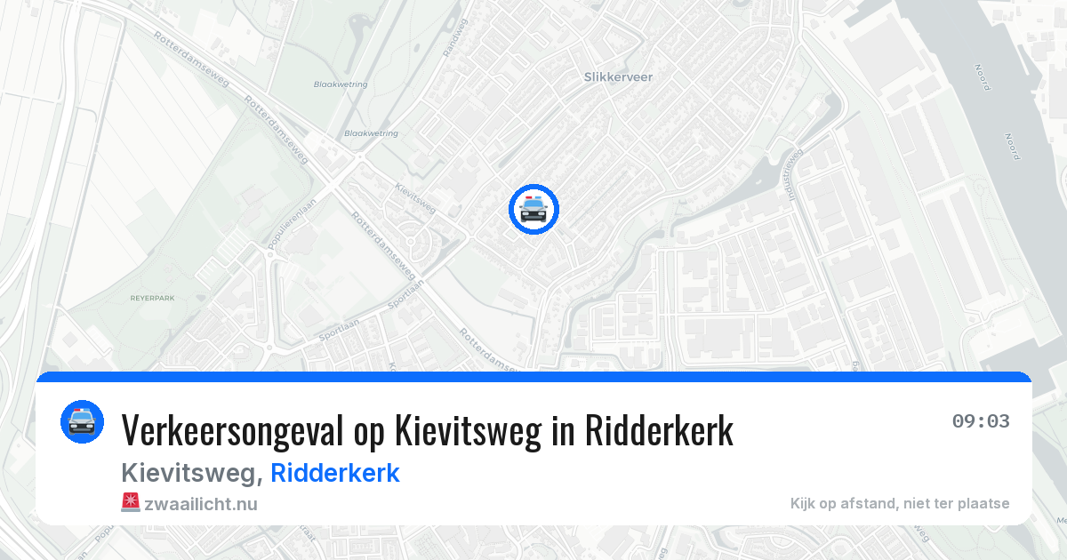 Verkeersongeval op Kievitsweg in Ridderkerk — 7 mei 2026