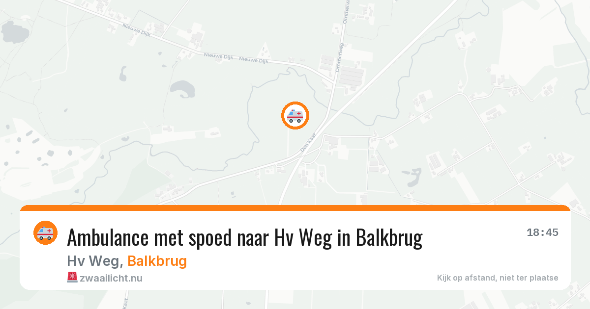 Ambulance met spoed naar Hv Weg in Balkbrug — 23 apr 2026