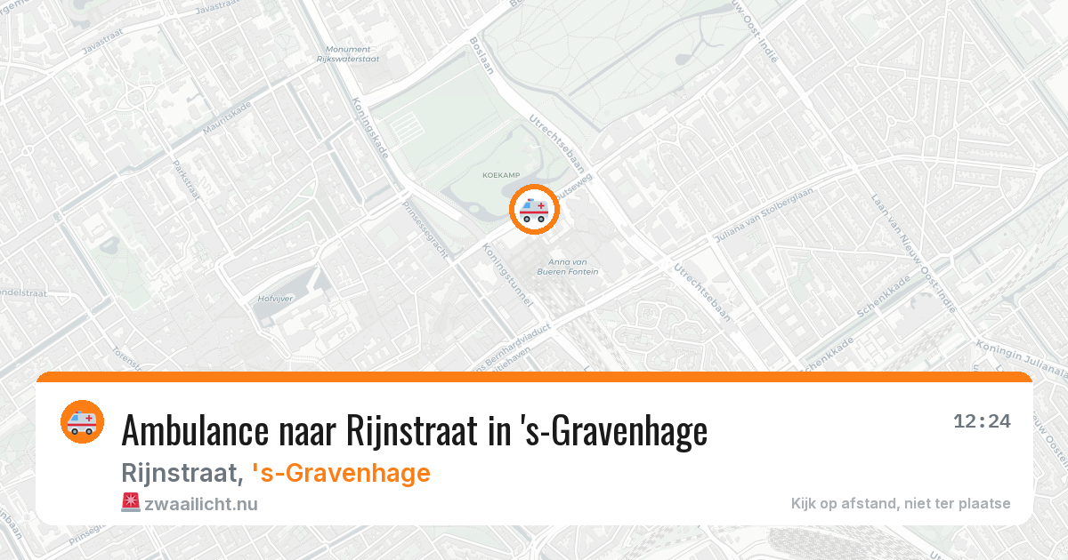 Ambulance naar Rijnstraat in 's-Gravenhage — 13 jul 2026