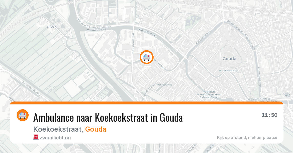 Ambulance naar Koekoekstraat in Gouda — 17 jul 2026