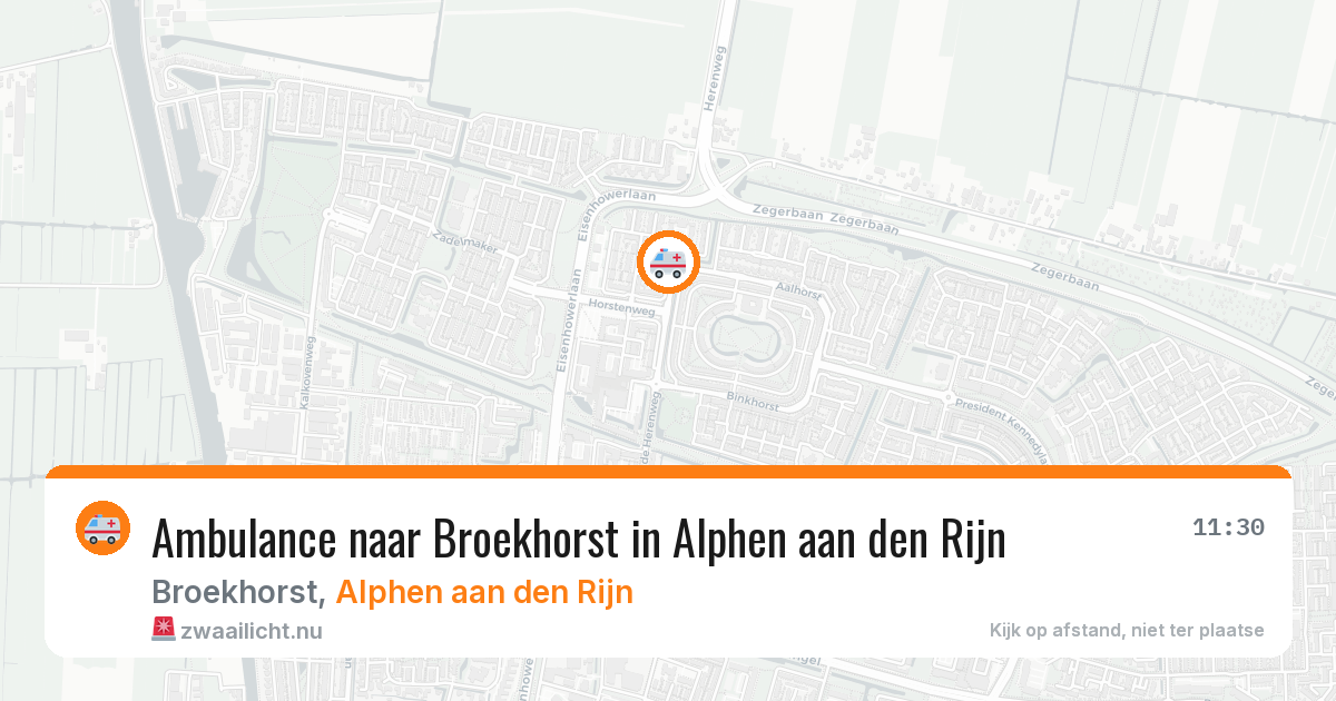 Ambulance naar Broekhorst in Alphen aan den Rijn — 26 jul 2026