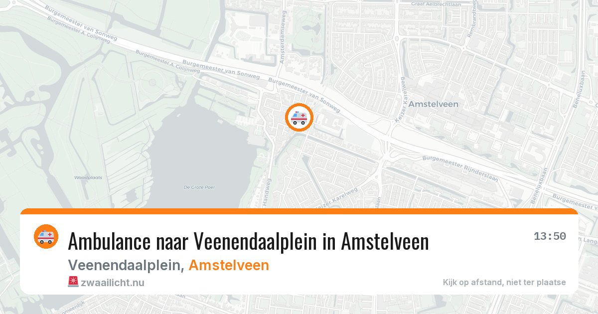 Ambulance naar Veenendaalplein in Amstelveen — 18 jul 2026