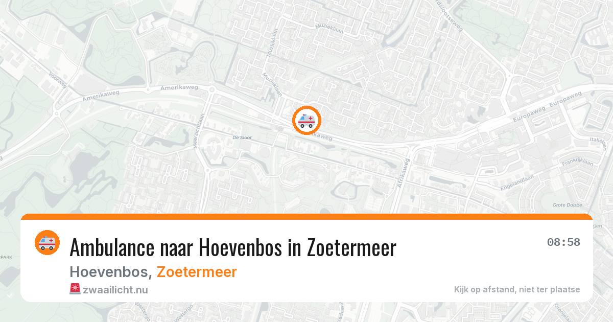 Ambulance naar Hoevenbos in Zoetermeer — 21 jul 2026