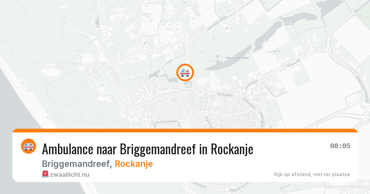 Ambulance naar Briggemandreef in Rockanje — 17 jul 2026