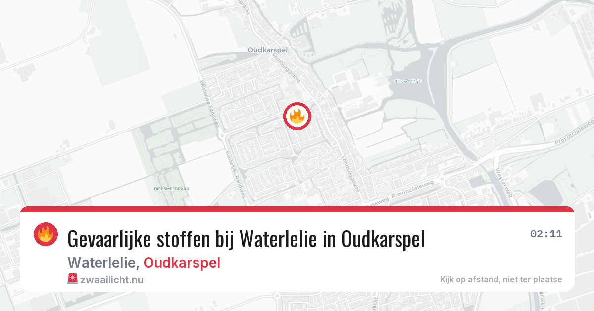 Gevaarlijke stoffen bij Waterlelie in Oudkarspel — 16 mei 2026