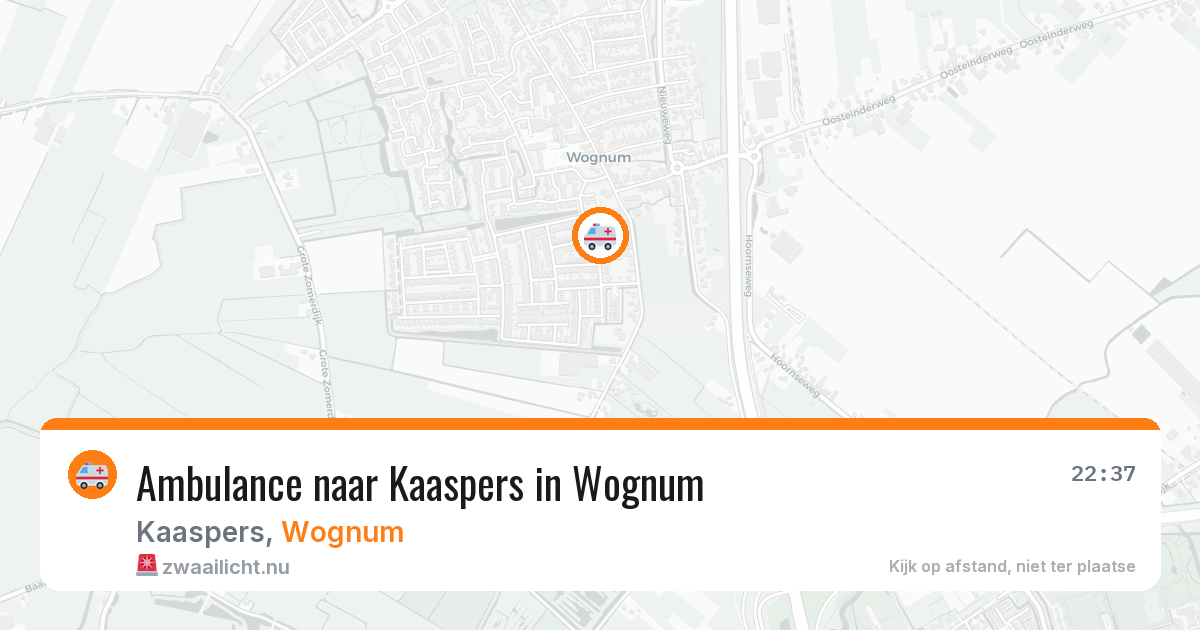 Ambulance naar Kaaspers in Wognum — 15 apr 2026