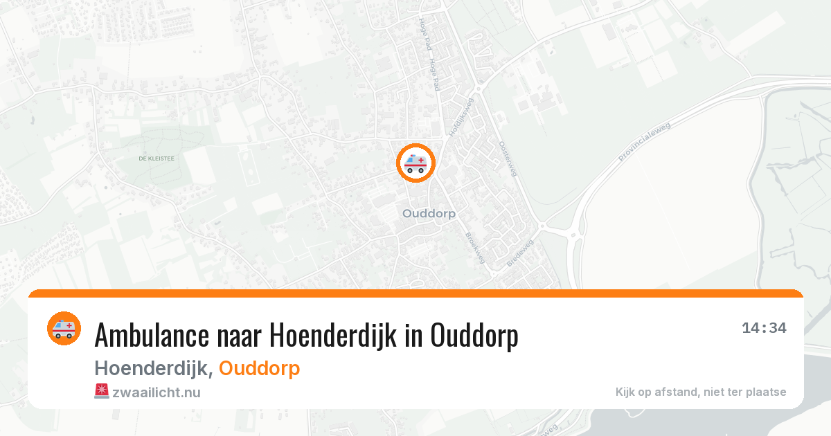 Ambulance naar Hoenderdijk in Ouddorp — 11 jul 2026