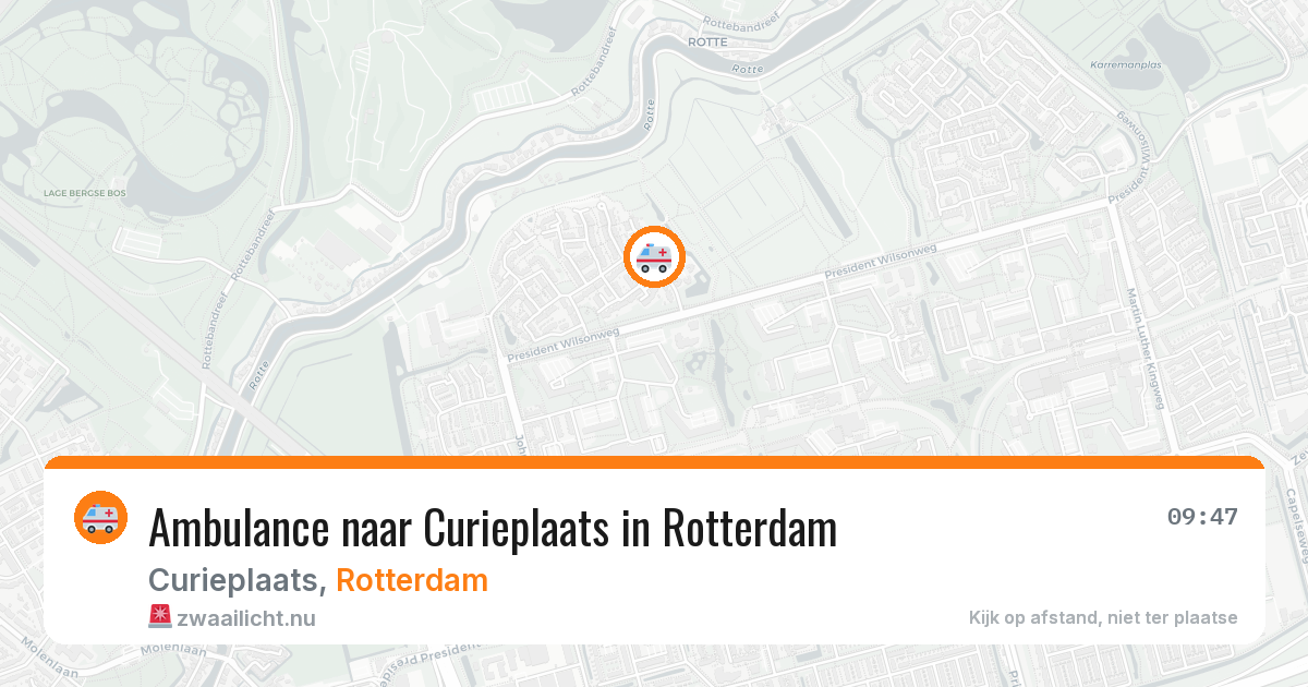 Ambulance naar Curieplaats in Rotterdam — 14 jul 2026
