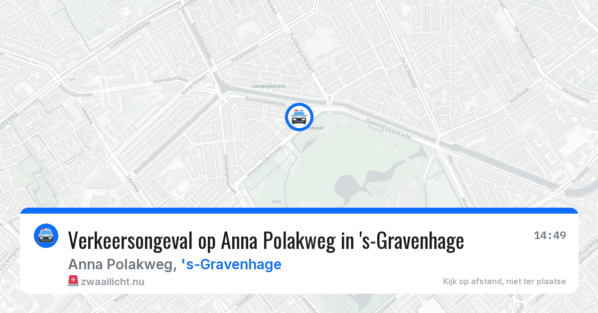 Verkeersongeval op Anna Polakweg in 's-Gravenhage — 18 mrt 2026