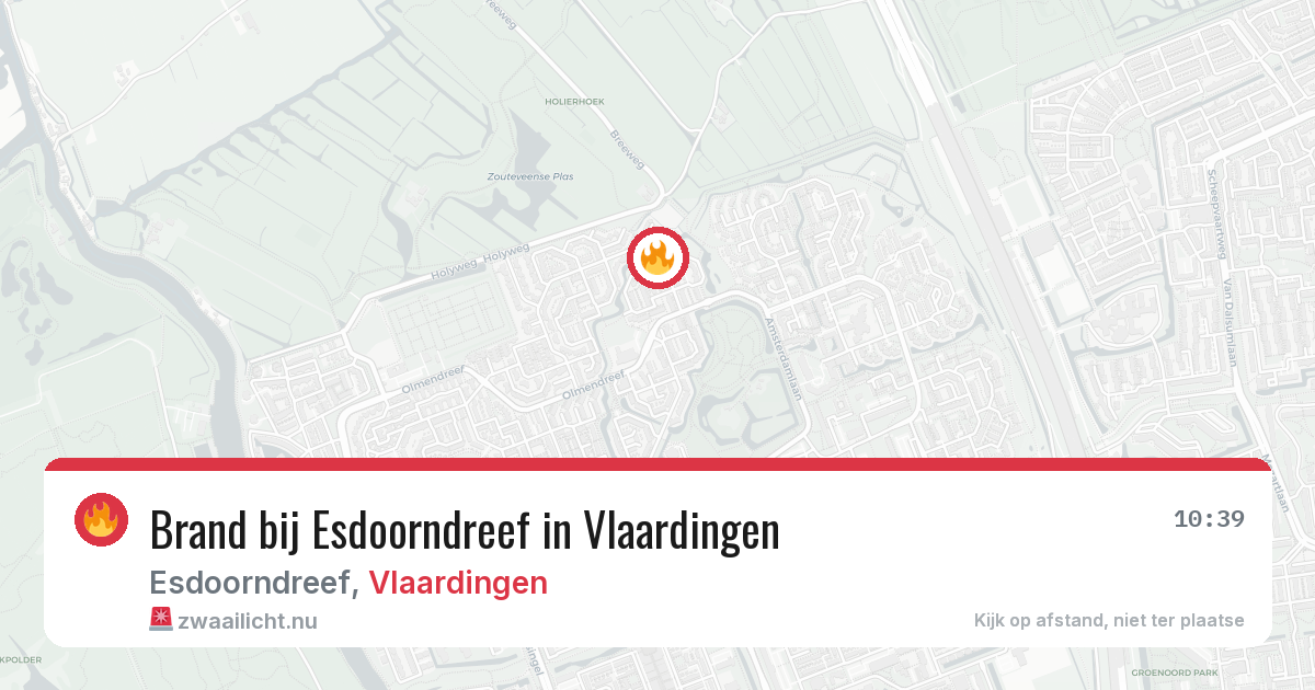 Brand bij Esdoorndreef in Vlaardingen — 18 mei 2026