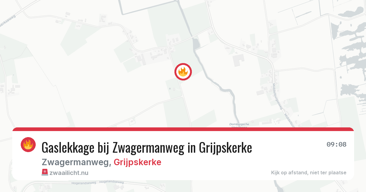 Gaslekkage bij Zwagermanweg in Grijpskerke — 3 mrt 2026