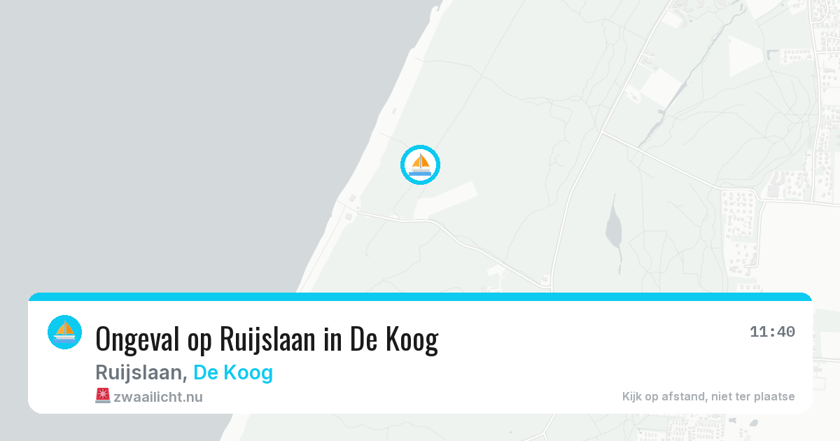 Ongeval op Ruijslaan in De Koog — 12 jul 2026
