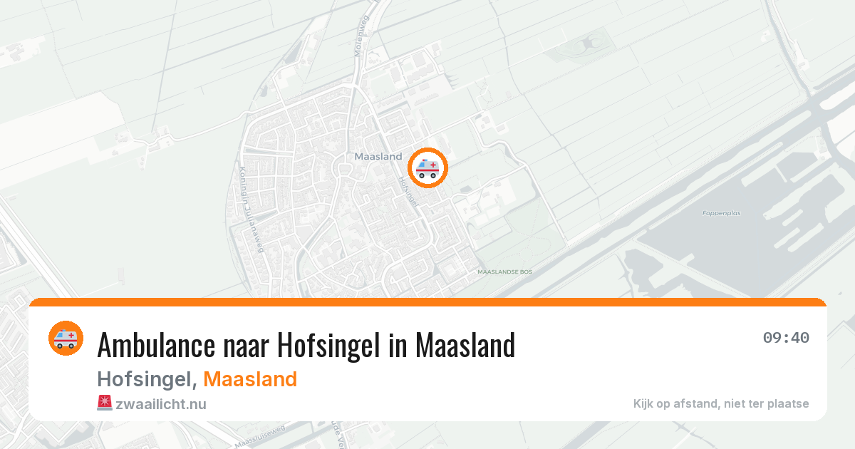 Ambulance naar Hofsingel in Maasland — 23 mrt 2026