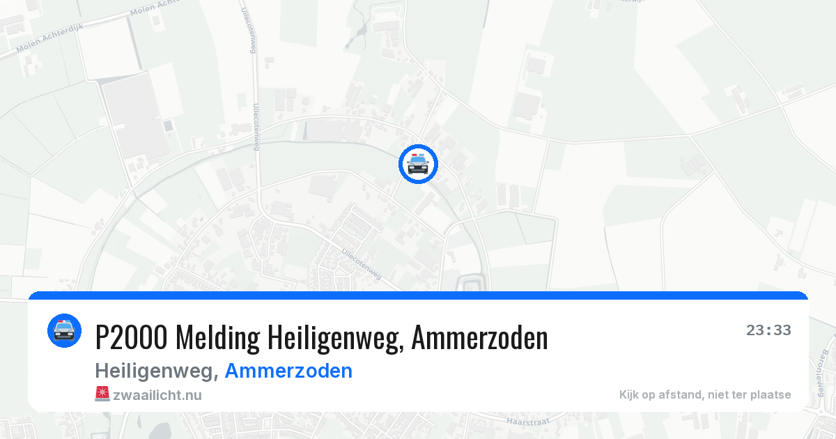 P2000 Melding Heiligenweg, Ammerzoden — 18 apr 2026