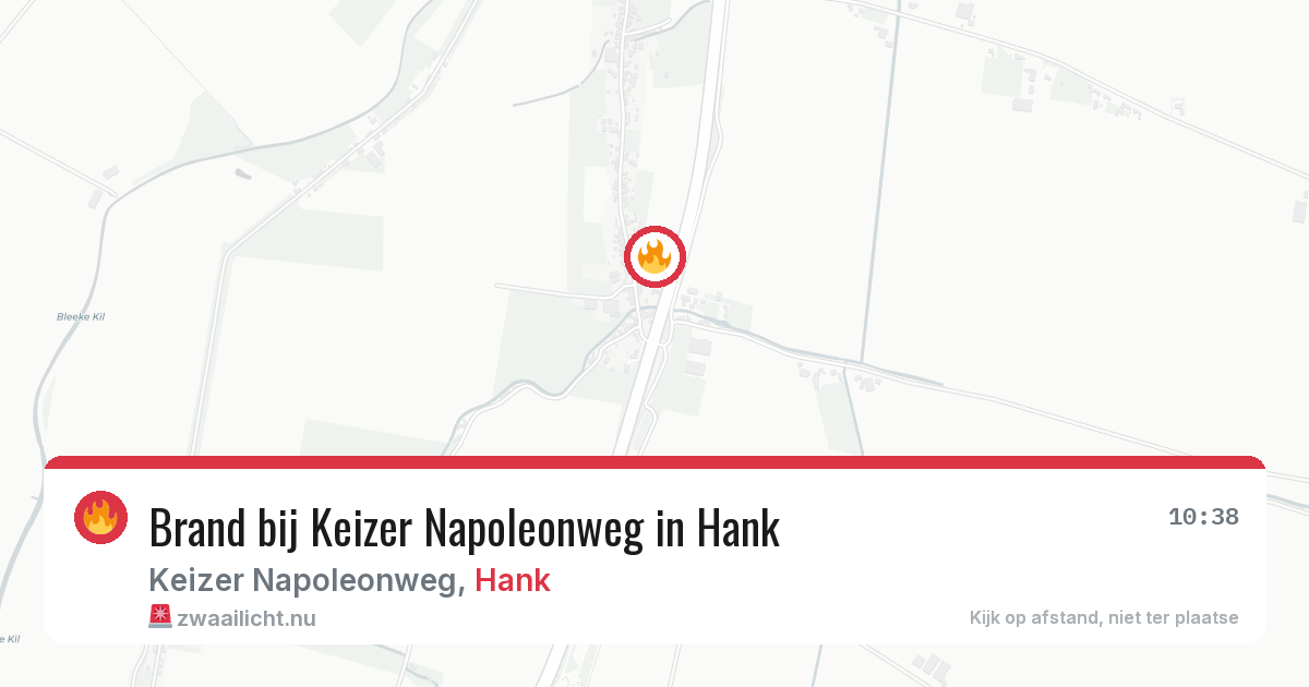 Brand bij Keizer Napoleonweg in Hank — 23 mei 2026