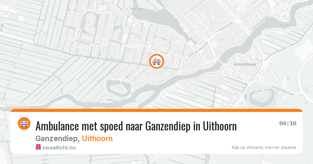 Ambulance met spoed naar Ganzendiep in Uithoorn — 25 apr 2026