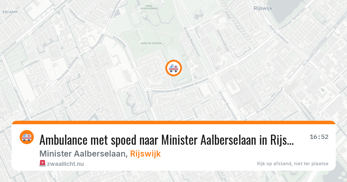 Ambulance met spoed naar Minister Aalberselaan in Rijswijk — 12 jul 2026